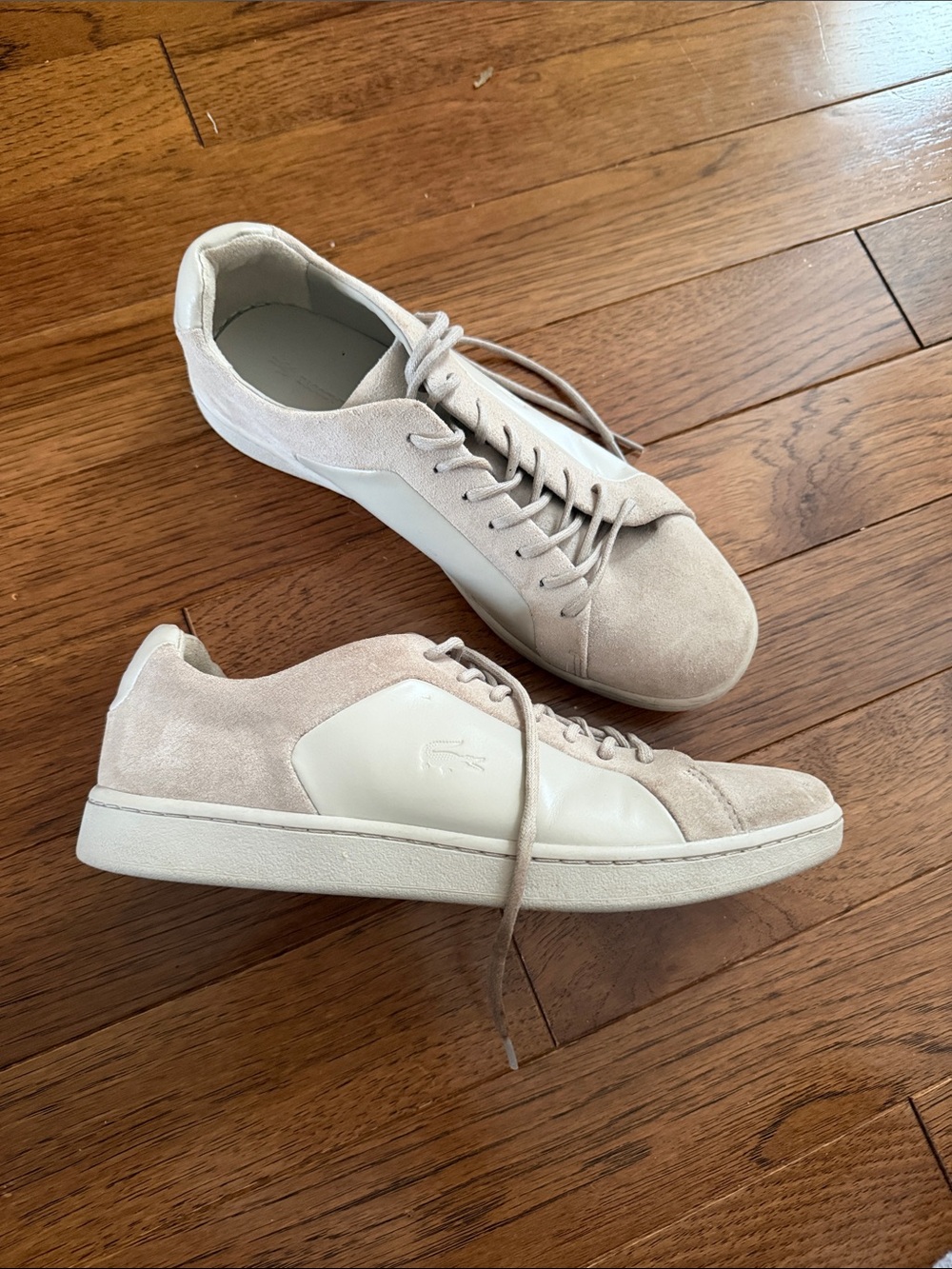 Lacoste Suede Sneakers in Beige and gray size women 9